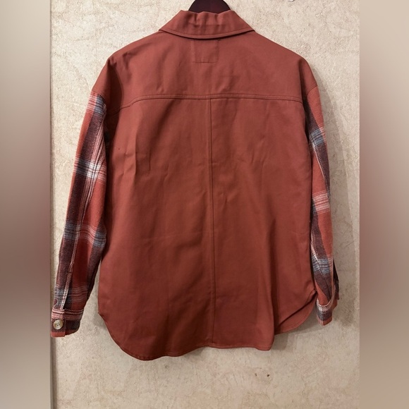 Thread & Supply Rust Plaid Shirt(Bust 42” Length 27”) - Picture 2 of 4
